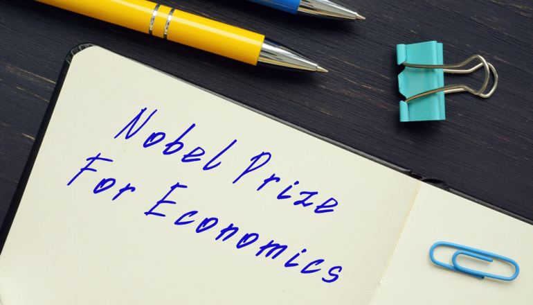 Kartka z napisem Nobel Prize for Economics