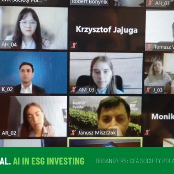 Studenci SGH na podium w europejskim finale konkursu CFA AI in ESG Investing