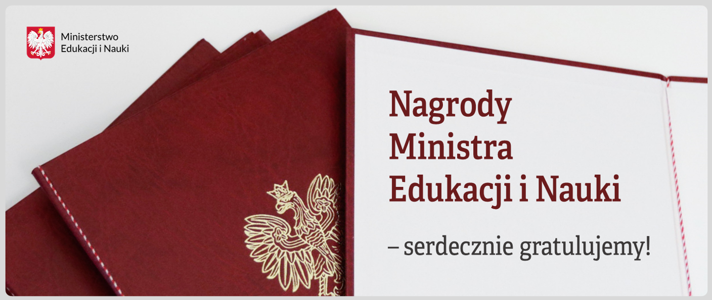 Grafika z napisem: Ministerstwo Edukacji i Nauki: serdecznie gratulujemy