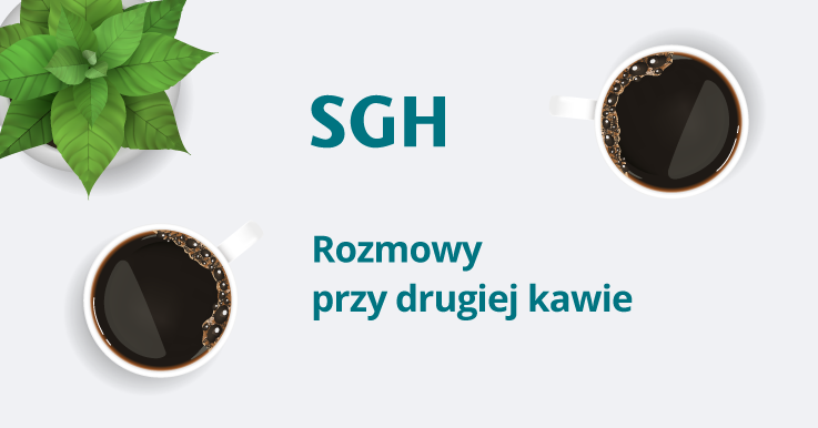 Grafika z napisem „rozmowy przy drugiej kawie”