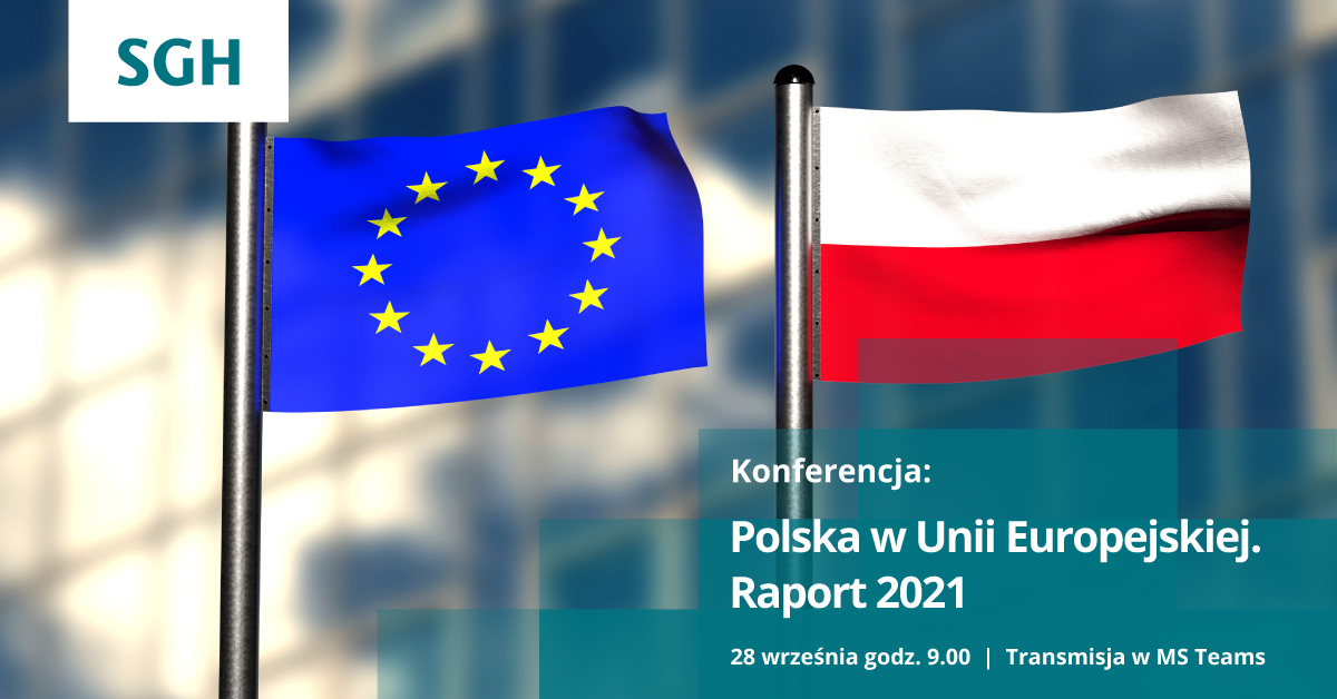 grafika flaga Polski i UE