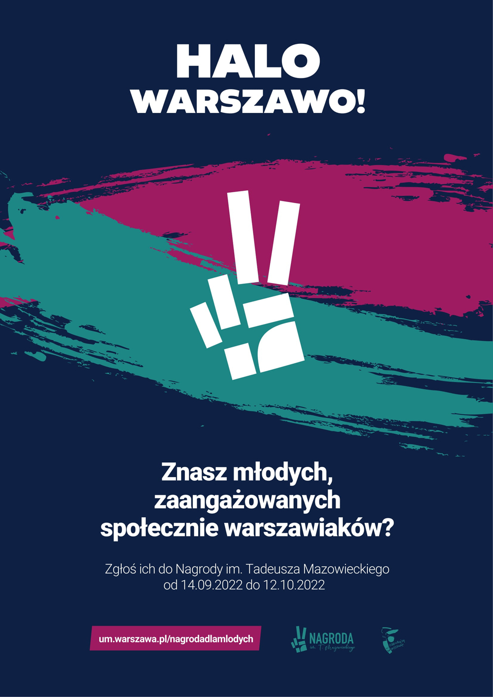 plakat informujący o konkursie o Nagrodę im. Tadeusza Mazowieckiego 