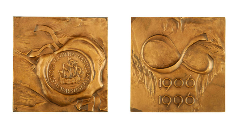 Medal z okazji 90-lecia SGH (awers i rewers) FOT. ARCHIWUM SGH