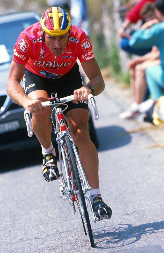 Czesław Lang w barwach włoskiej drużyny Malvor-Sidi w 1989 roku.   FOT. ARCHIWUM CZESŁAWA LANGA