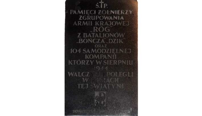 tablica pamiątkowa w kościele św. Marcina