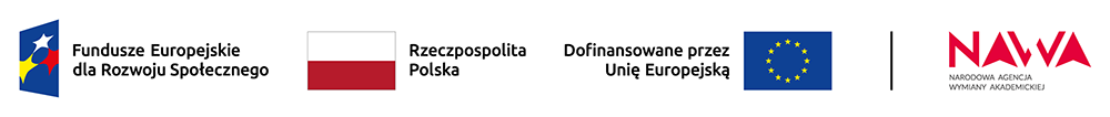 logotypy: FE dla Rozwoju Społecznego, flaga Polski, dofinansowane przez Unie Europejską, NAWA