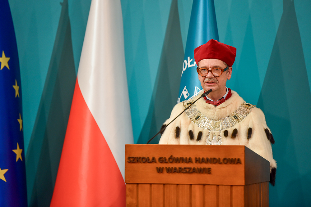 Rektor SGH za mównicą