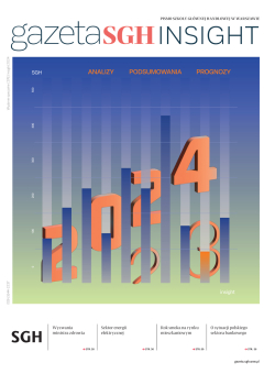 Okładka Gazety SGH INSIGHT - wykres z rokiem 2024