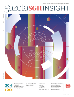 na okładce kolorowe kręgi i rok 2026 i 2025