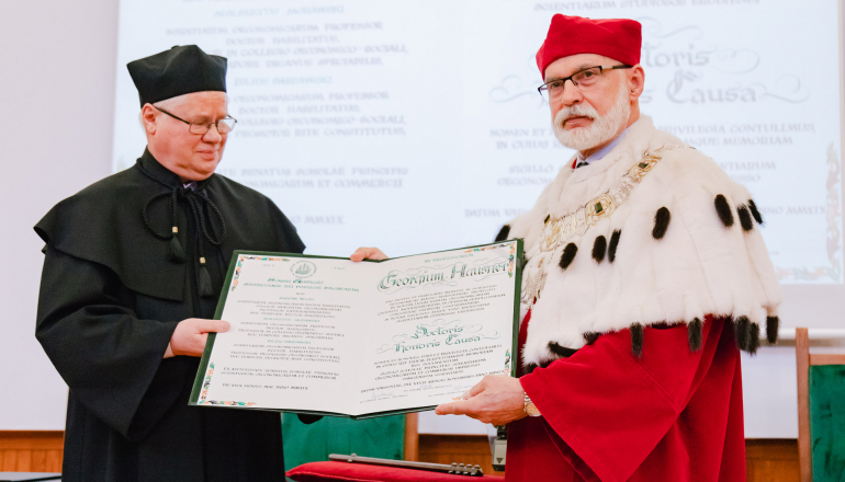 Doktorat honoris causa dla prof. Jerzego Hausnera