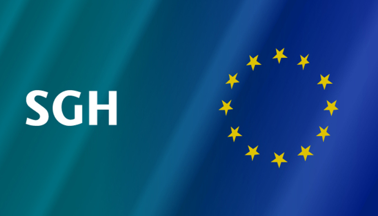 flaga SGH łączy się z flagą UE