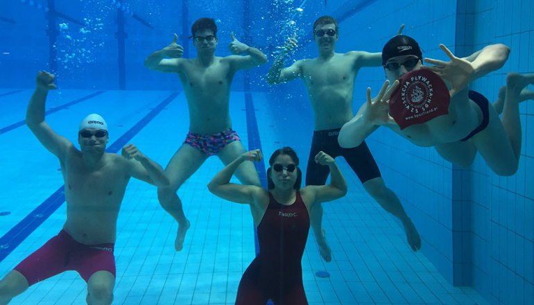 Training of the swimming section of AZS SGH (Academic Sports Association of SGH)