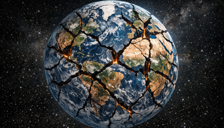 popękana kula ziemska
