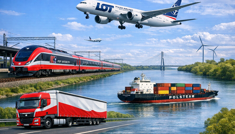 różne środki transportu wygenerowane przez AI