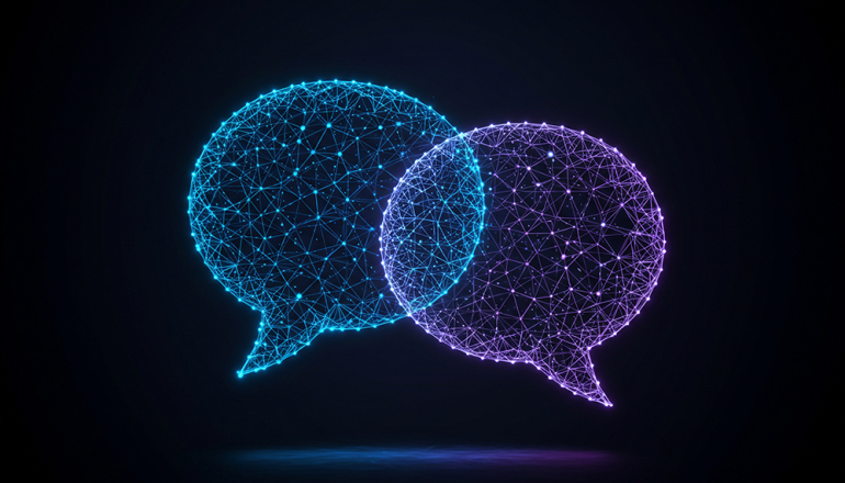 dwa dymki obrazujące rozmowę 