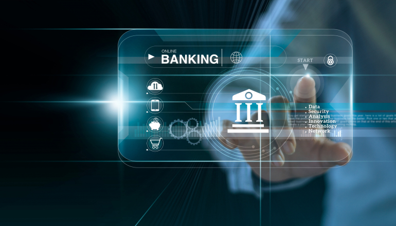 grafika przedstaiwające cyberbankowość