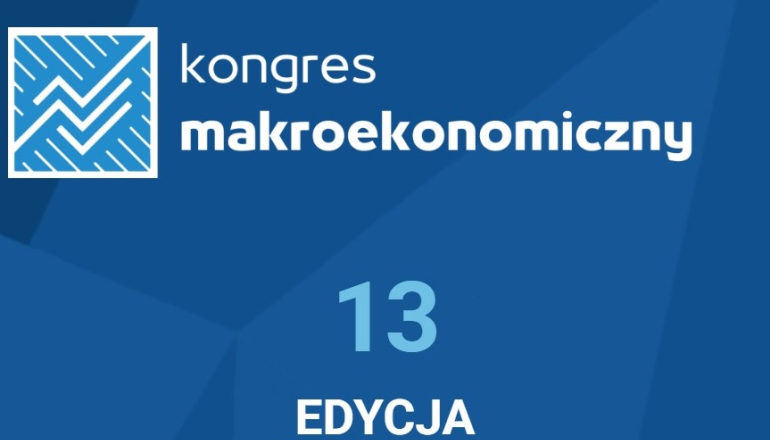 na granatowym tle logo Kongresu Makroekonomicznego; 13 edycja