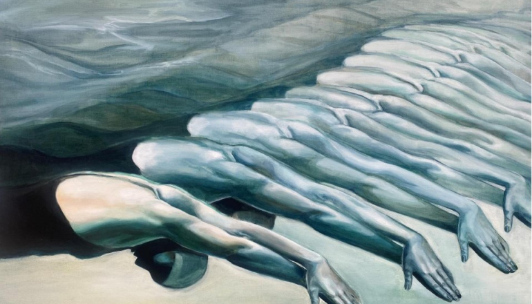 obraz przedstawiający pływaczki