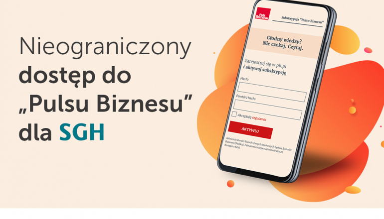 grafika promująca bezpłatny dostęp do Pulsu Biznesu