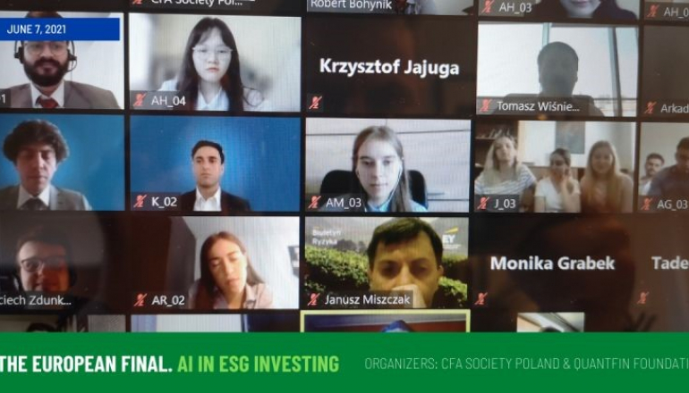 Studenci SGH na podium w europejskim finale konkursu CFA AI in ESG Investing