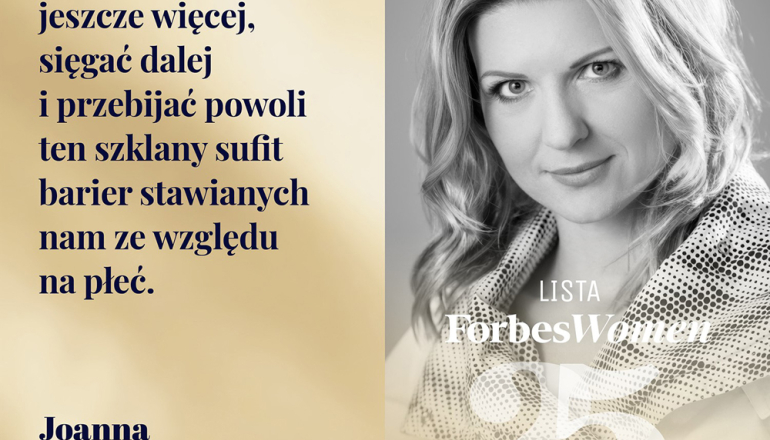 strona z Forbes Women ze zdjęciem Joanny Dominowskiej