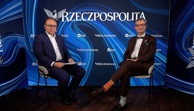 na zdjęciu dwóch mężczyzn w studiu Rzeczpospolitej na EFNI 2026