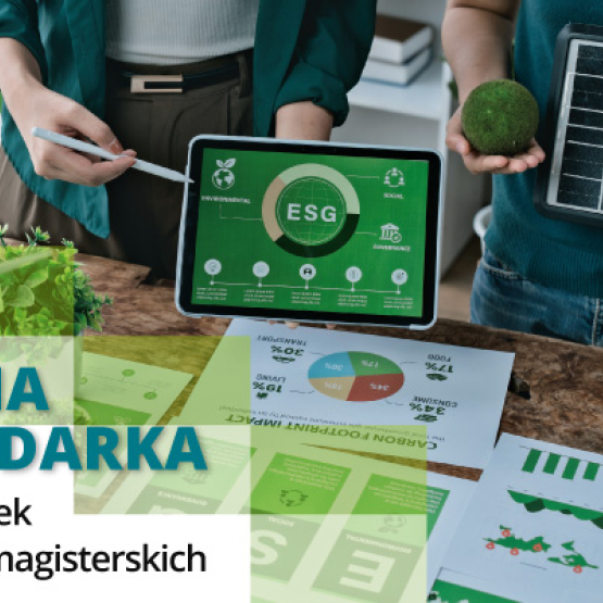 grafika reklamująca nowy kierunek studiów Zielona Gospodarka