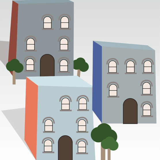 Graficzne przedstawienie budynków