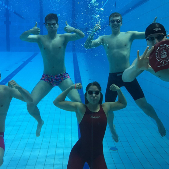 Training of the swimming section of AZS SGH (Academic Sports Association of SGH)
