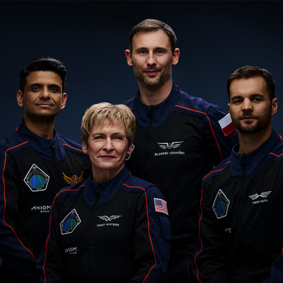 Ax-4 crew: Tibor Kapu, Peggy Whitson, Sławosz Uznański-Wiśniewski, Shubhanshu Shukla
