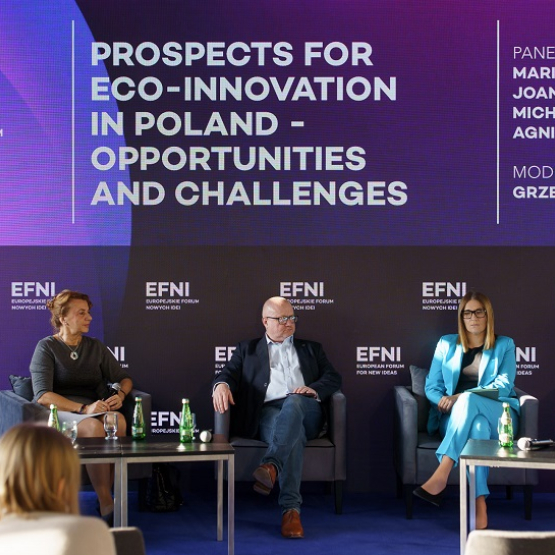 na zdjęciu paneliści reprezentujący raport na EFNI. Fot. organizatorzy