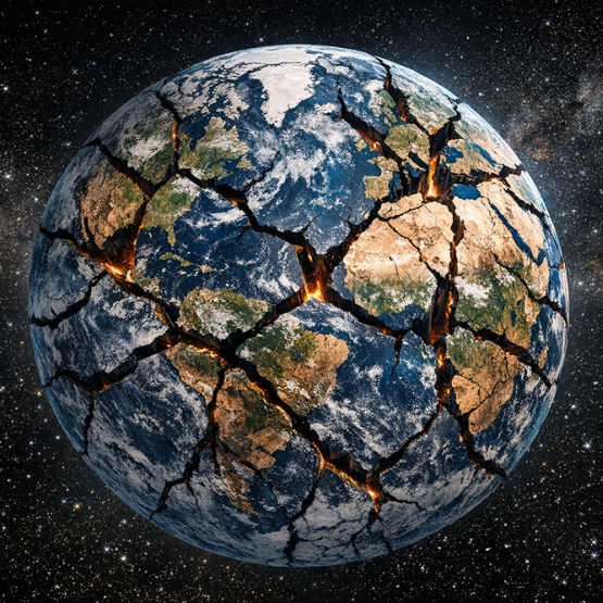popękana kula ziemska