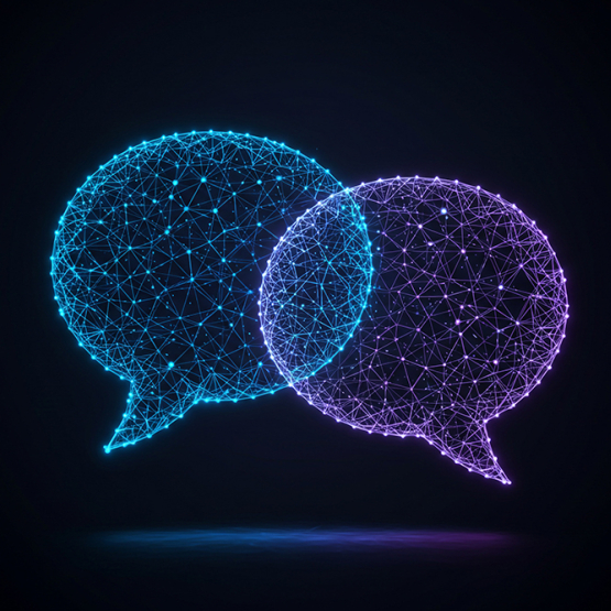 dwa dymki obrazujące rozmowę 