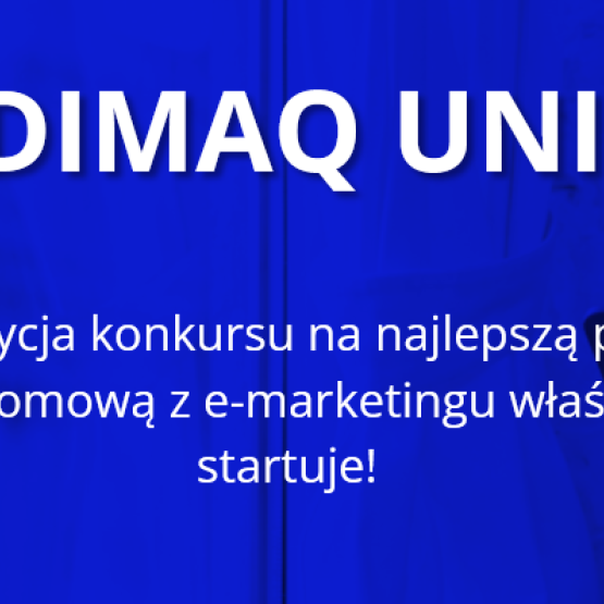 na habrowym tle biały napis: Dimaq Uni