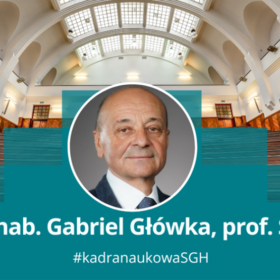 na tle auli A prof. Gabriel Główka