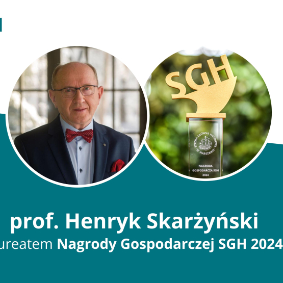 grafika przedstawiająca dwa okręgi: w jednym zdjęcie mężczyzny, w drugim statuetka