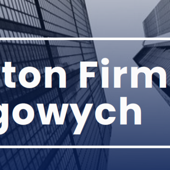 na granatowym tle napis Maraton Firm Konsultingowych 