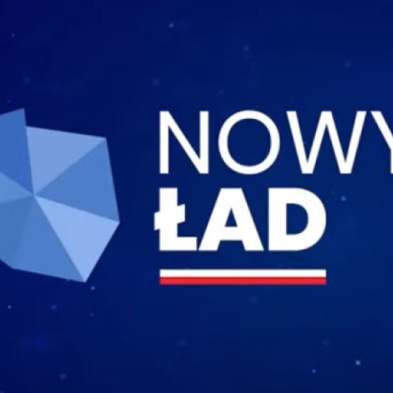 grafika z napisem Nowy Ład