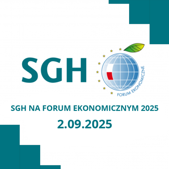 na grafice logotypy SGH i FE oraz napis SGH na Forum Ekonomicznym w Karpaczu 2.09.2025