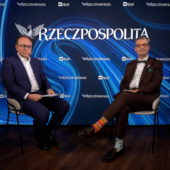 na zdjęciu dwóch mężczyzn w studiu Rzeczpospolitej na EFNI 2026