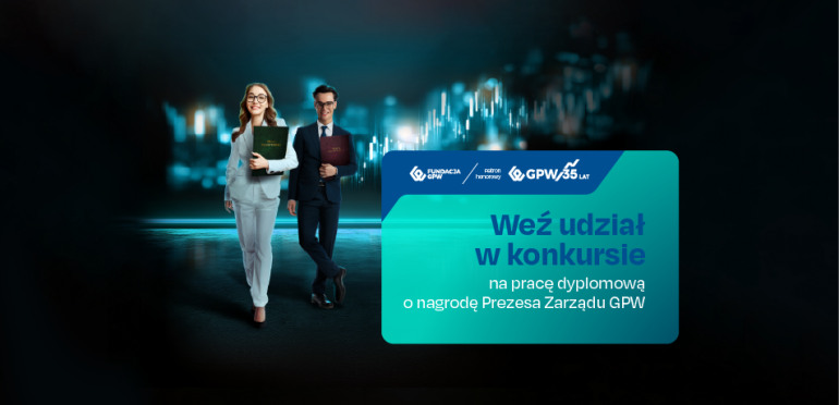 na zdjęciu kobieta i mężczyzna oraz ogłoszenie konkursowe