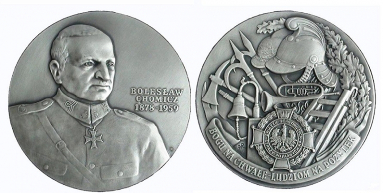 Awers i rewers Medalu honorowego im. Bolesława Chomicza