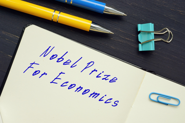 Kartka z napisem Nobel Prize for Economics