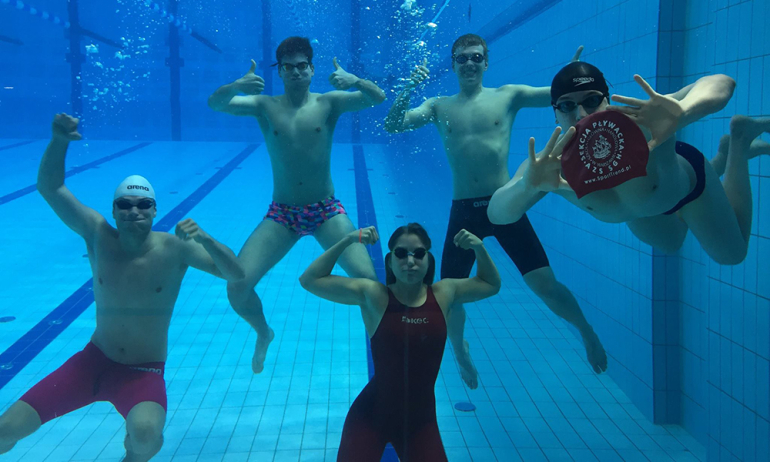 Training of the swimming section of AZS SGH (Academic Sports Association of SGH)
