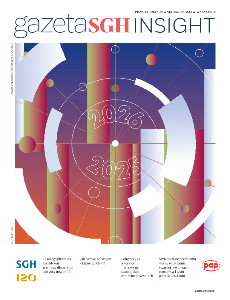 na okładce kolorowe kręgi i rok 2026 i 2025