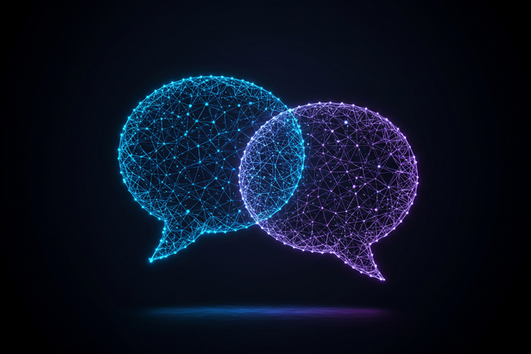 dwa dymki obrazujące rozmowę 