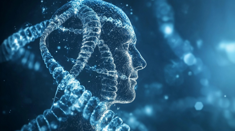 kod DNA i kształt głowy wygenerowane przez AI