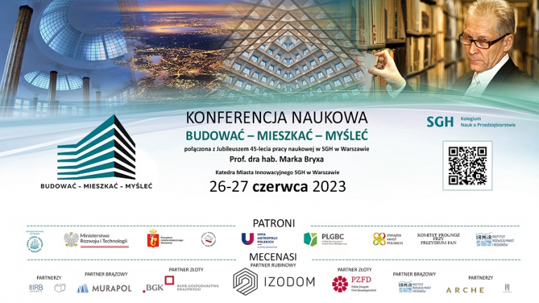 grafika informująca o konferencji Mieszkć-Budować-Myśleć