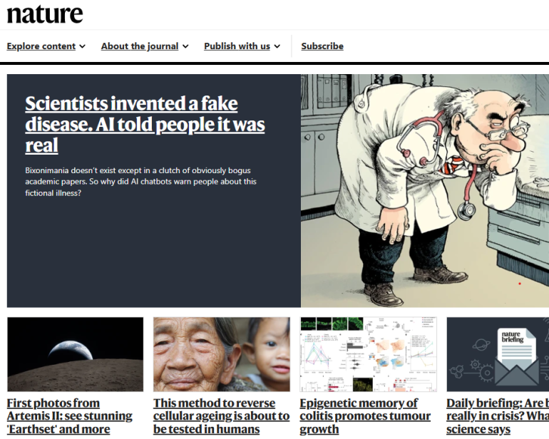 screenshot ze strony czasopisma naukowego