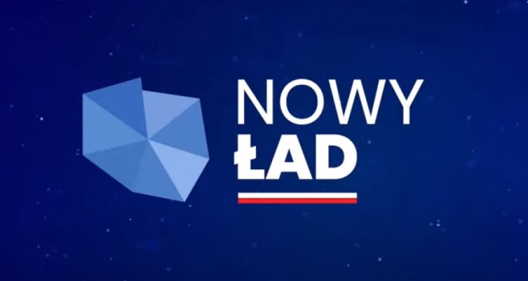 grafika z napisem Nowy Ład